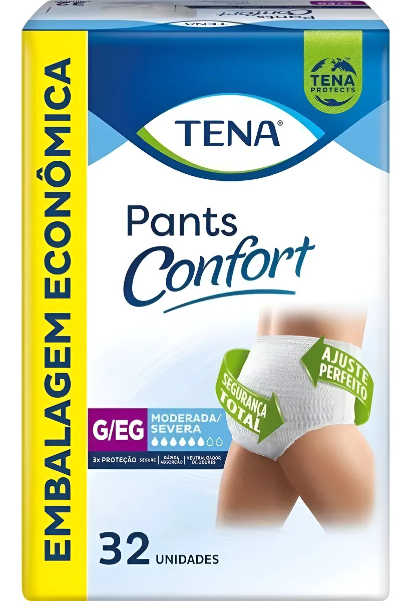 Tena Pants Confort Fralda Geriátrica - Extra grande - Unidade - 1 - 32